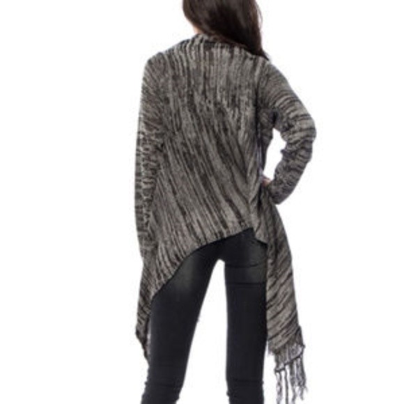 Sold out FRINGE TRIM CARDIGAN - Picture 2 of 2